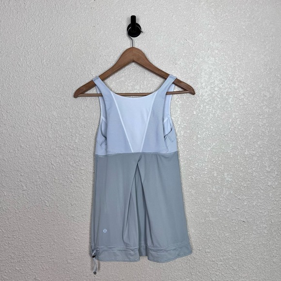 Lululemon Run Ta Ta Topper Athletic Tank Womens size 4 White Gray Lightweight - Picture 6 of 12